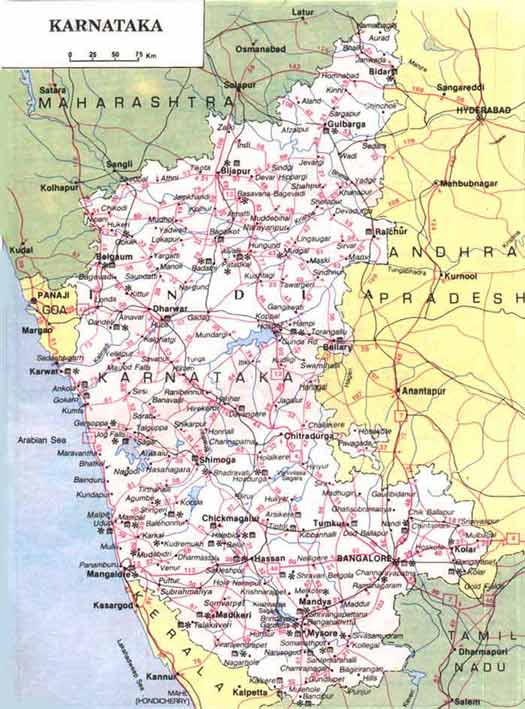 map of karnataka